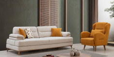 Milano Sofa Set Cream