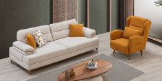 Milano Sofa Set Cream