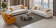 Milano Sofa Set Cream