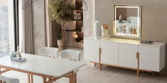Aura Yemek Odası Takımı Natural