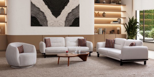 Malta Koltuk Takımı Krem Malta Koltuk Takımı Krem