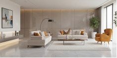 Milano Sofa Set Cream