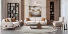 Milas Sofa Set Walnut