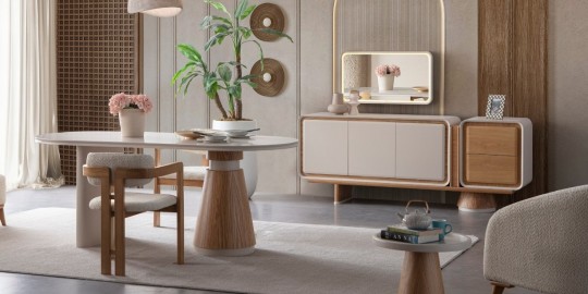 Latte Dining Room Set Bohemian