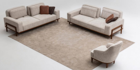 Fresco Sofa Set, Local Walnut