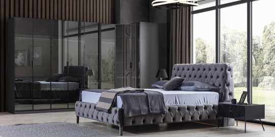 Bronze Bedroom Set Dressing Cabinet Anthracite