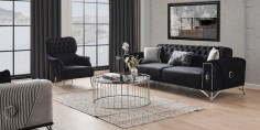 Elite Sofa Set Chrome