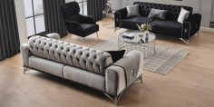 Elite Sofa Set Chrome