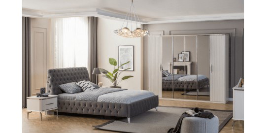 Royal Gümüş Yatak Odası Takımı
