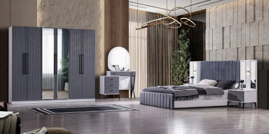 Stil Antrasit Yatak Odası Takımı Mdf Stil Antrasit Yatak Odası Takımı Mdf