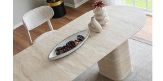 Soft Travertine Table and Chairs