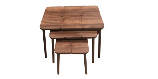 Petek Nesting Table Walnut