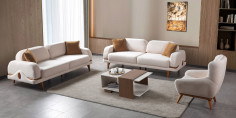 Milas Sofa Set Walnut