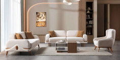 Milas Sofa Set Walnut