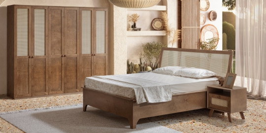 Valeria Walnut Bedroom Set