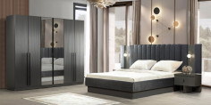 Asel Anthracite Bedroom Set