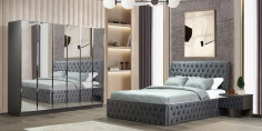Asel Anthracite Bedroom Set