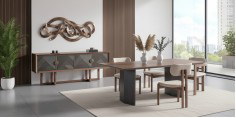Cross Walnut Dining Room Set