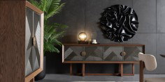 Cross Walnut Dining Room Set