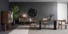 Cross Walnut Dining Room Set