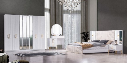 Rio Sarı Yatak Odası Takımı Mdf Rio Sarı Yatak Odası Takımı Mdf