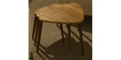 Triple Walnut Nesting Table