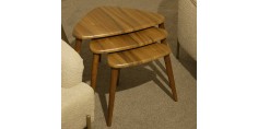 Triple Walnut Nesting Table