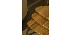 Triple Walnut Nesting Table