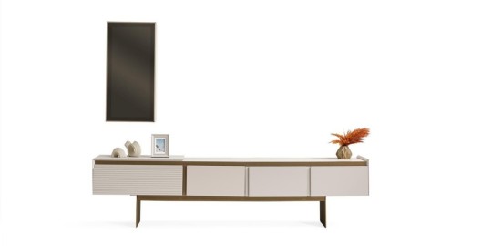 Moon TV Unit Ecru