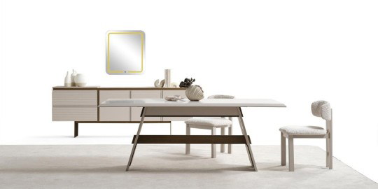 Moon Dining Room Set Ecru