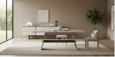 Moon Dining Room Set Ecru