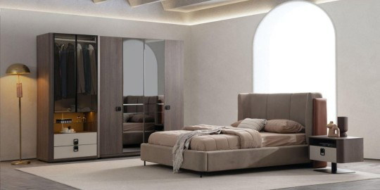 Prada Bedroom Set Dark Walnut