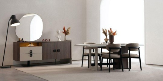 Prada Dining Room Set Dark Walnut