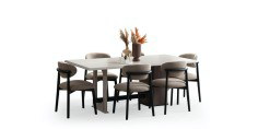 Prada Dining Room Set Dark Walnut